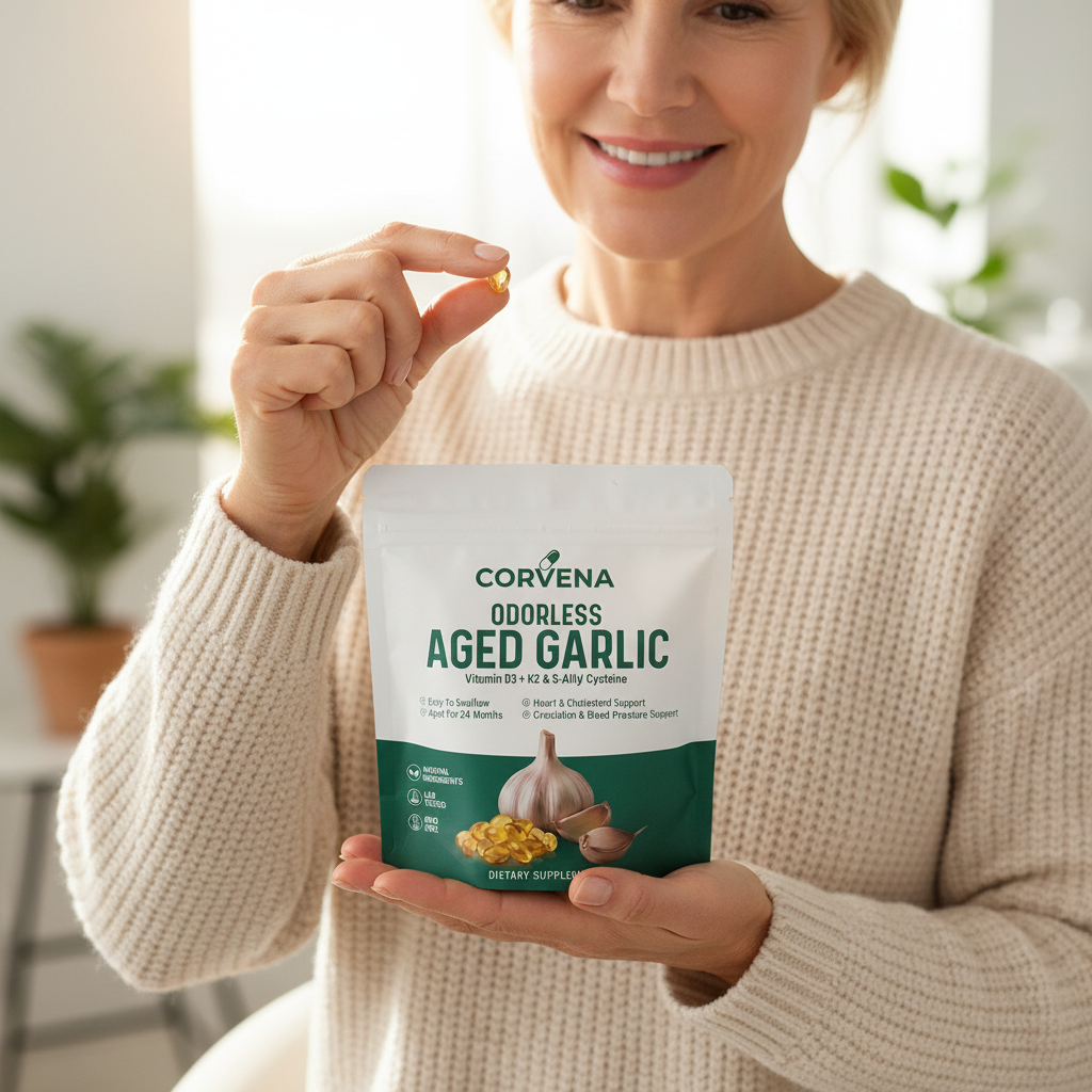 Corvena® Aged Garlic Extract - 7500mg Odorless Softgels